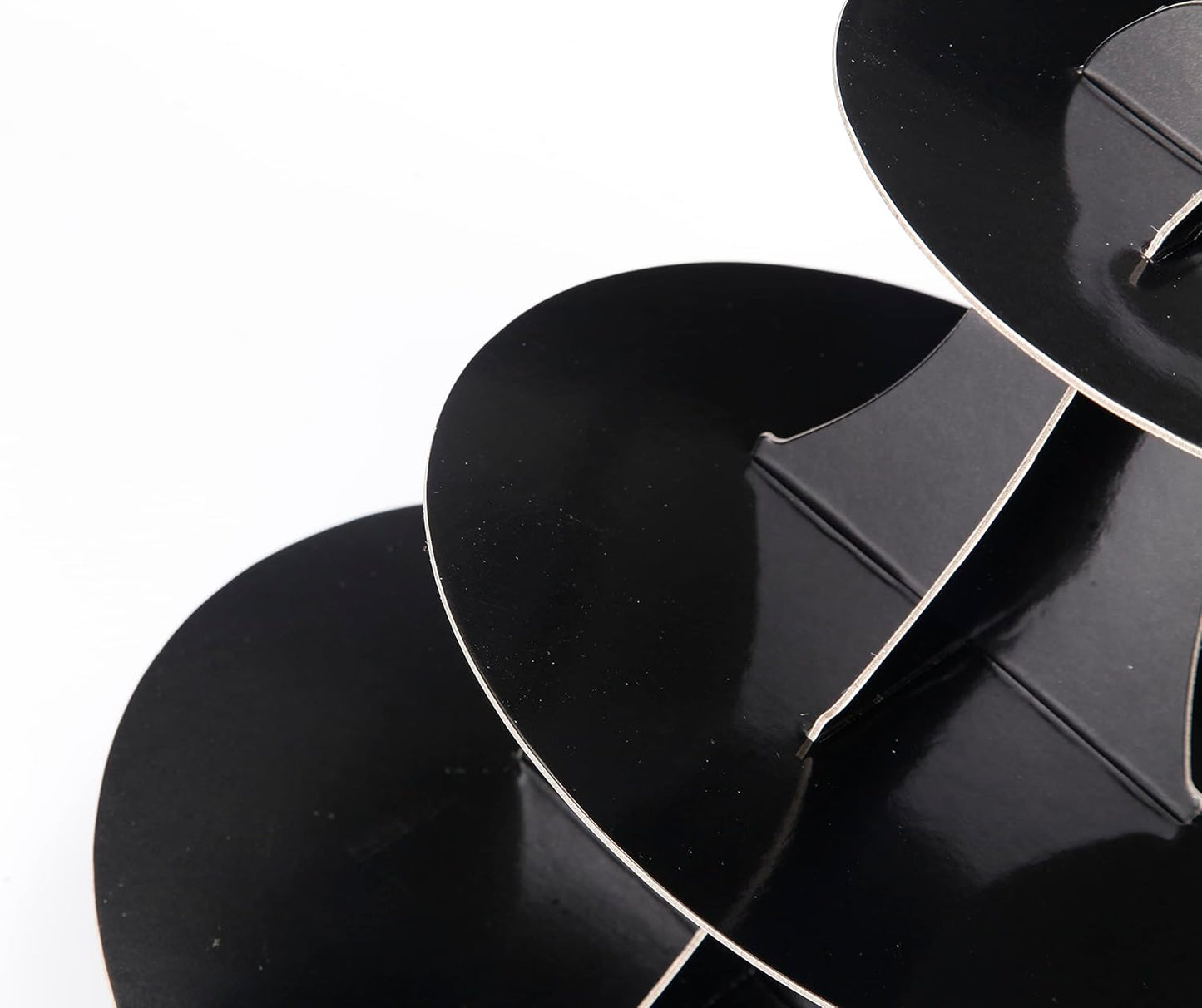 2Pcs 3-Tier Cupcake Stand, Cake Stand holder, Tiered DIY Cupcake Stand Tower for Dessert Table Displays, Birthday Theme Party Favors Decoration, Floral Tea Party, 12" W x 12.8" H, Black