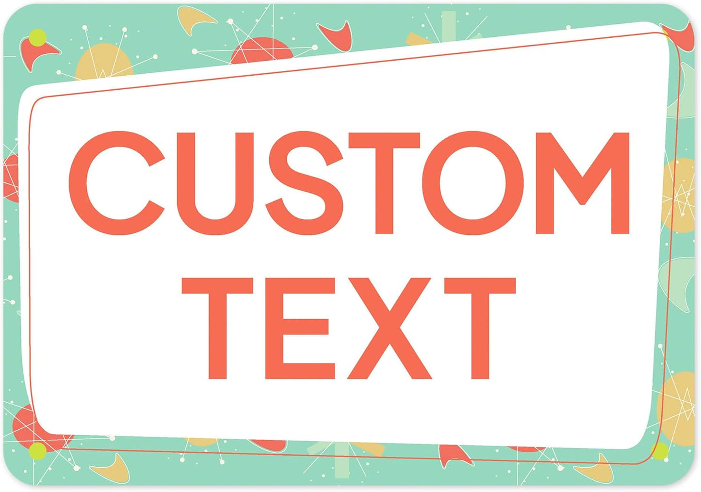 Custom Sign, Custom Street Sign, 11 Font Colors, 13 Font Styles, 4 Hole Options, 22 Sizes, 7x10 Inches, Rust Free DiBound, Fade Resistant, Made in USA by My Sign Center (Mid-Century Modern 2)