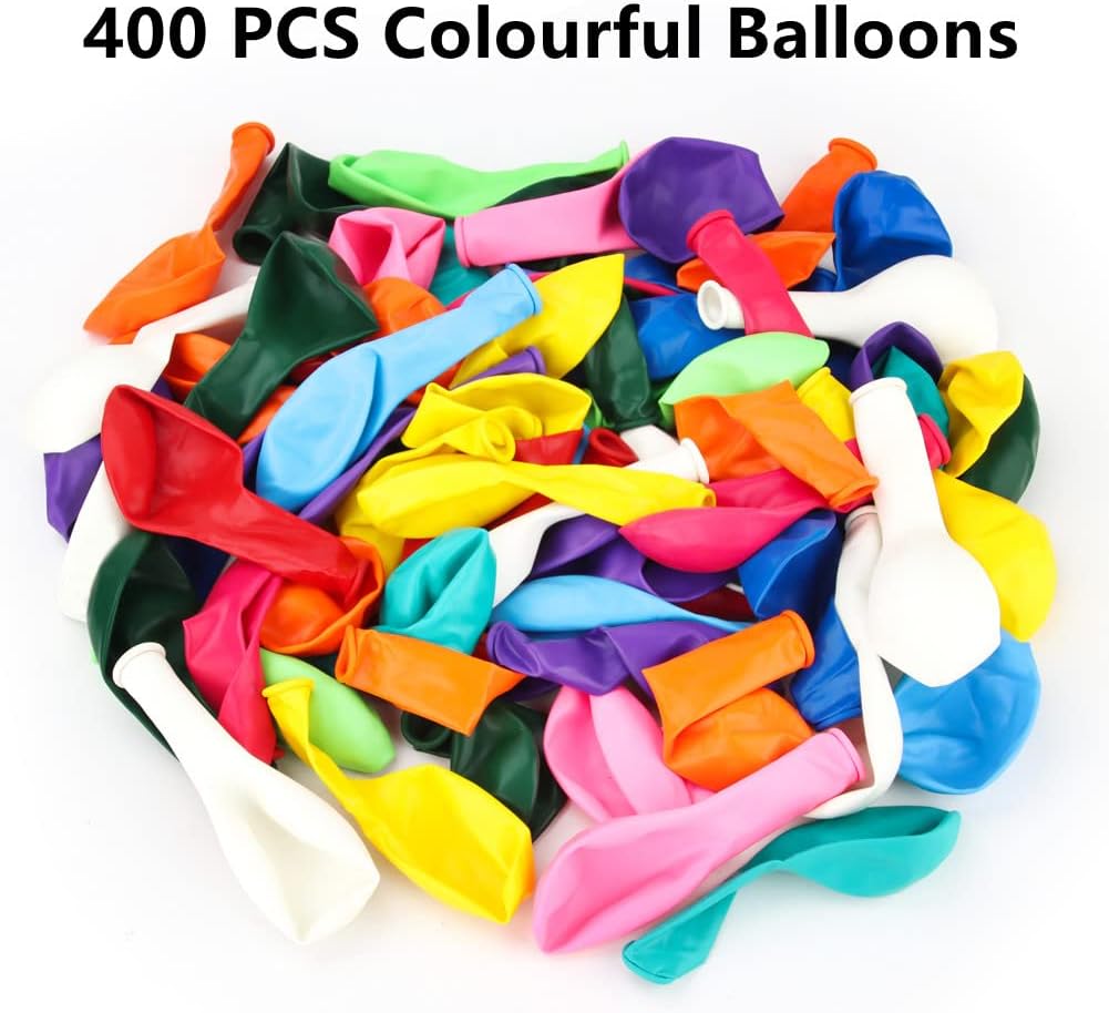 400 Pack Rainbow Balloons 12 Inch Assorted Colors Latex Multicolor Balloon 12 Kinds Colorful Bulk Balloons for Birthday Wedding Baby Shower Anniversaries Store Party Decorations