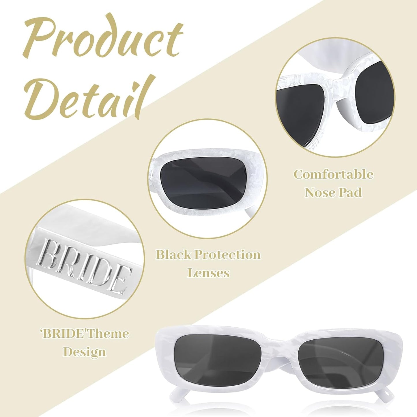 Bride to be Sunglasses, Bridal Shower Accessory, Cute Glasses for Women Bachelorette Party Decoration