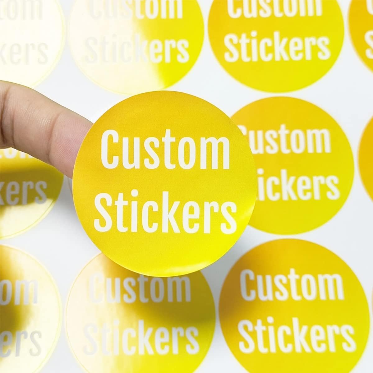 100-500 Custom Stickers Personalized Labels, Customized Stickers with Any Image Logo and Text. Custom Stickers for Business Logo Labels,etc. (Square,1 Inch)