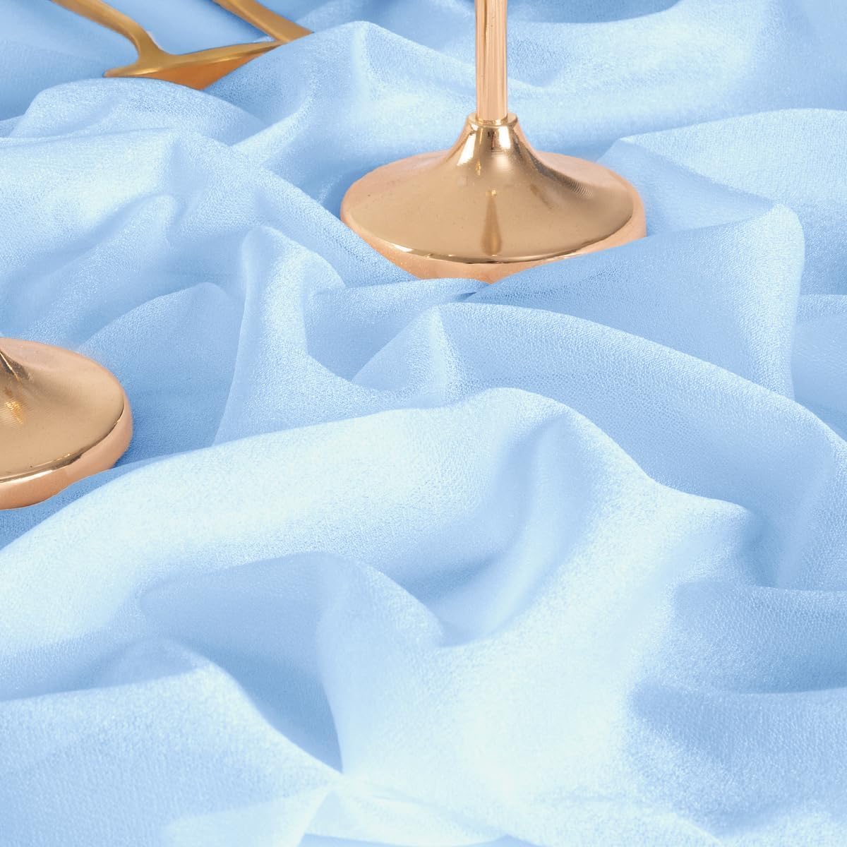 MLMW Wedding Arch Draping Fabric 2 Panels 29" x 20Ft Easter Sky Sheer Wedding Arch Backdrop Drapes Outdoor Curtain for Ceremony Party Background Ceiling Decor