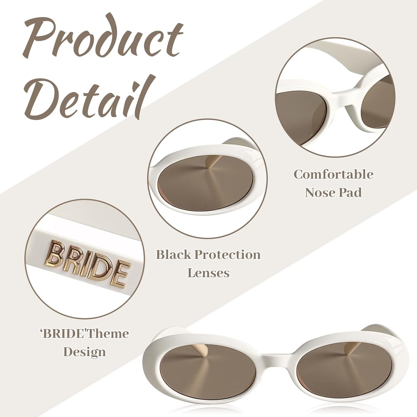 Bride to be Sunglasses, Bridal Shower Accessory, Cute Glasses for Women Bachelorette Party Decoration