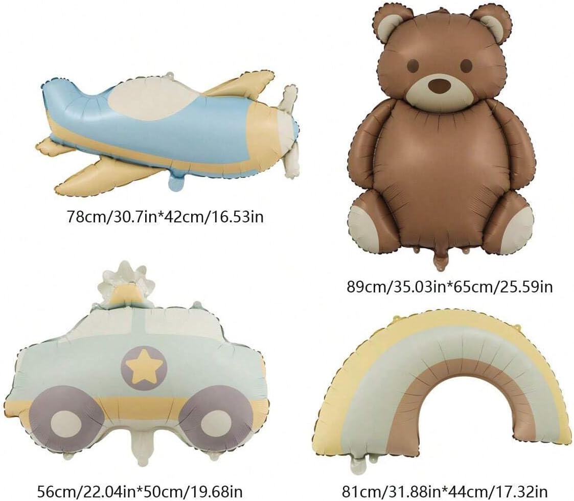 Matte Aircraft balloon inflatable airplane party decorations Birthday Foil Balloons for pilot birthday party boy child airplane Theme Birthday Party Decor Supplies