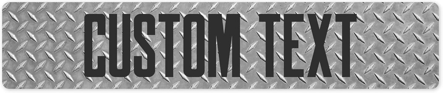 Custom Sign, Custom Street Sign, 11 Font Colors, 13 Font Styles, 4 Hole Options, 22 Sizes, 6x30 Inches, Rust Free DiBound, Fade Resistant, Made in USA by My Sign Center (Diamond Metal)