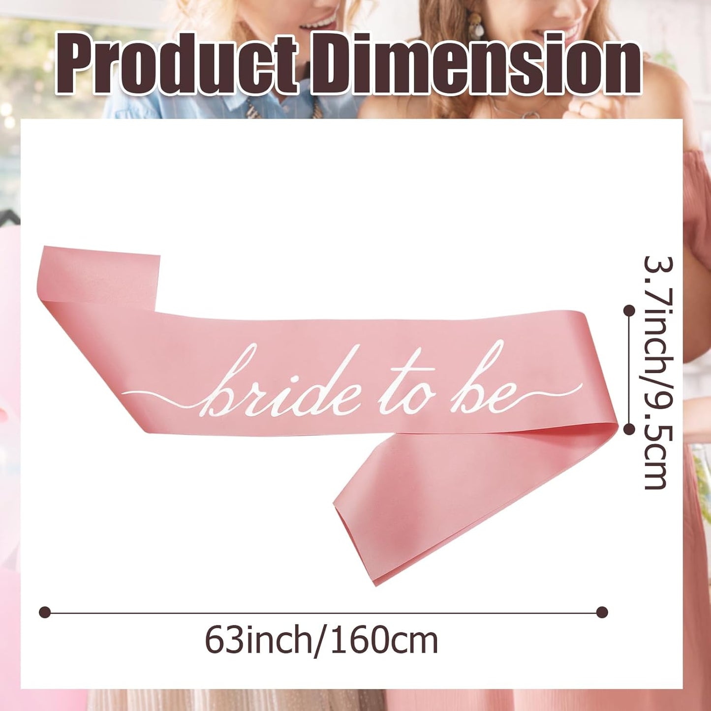 MILVOWOC Rose Glod Bride to Be Sash in Soft Satin, Bachelorette Party Wearable, Bridal Shower Accessory, Bach Decorations, Bridesmaid Present, Engagement Celebration Supplies,1 Pack