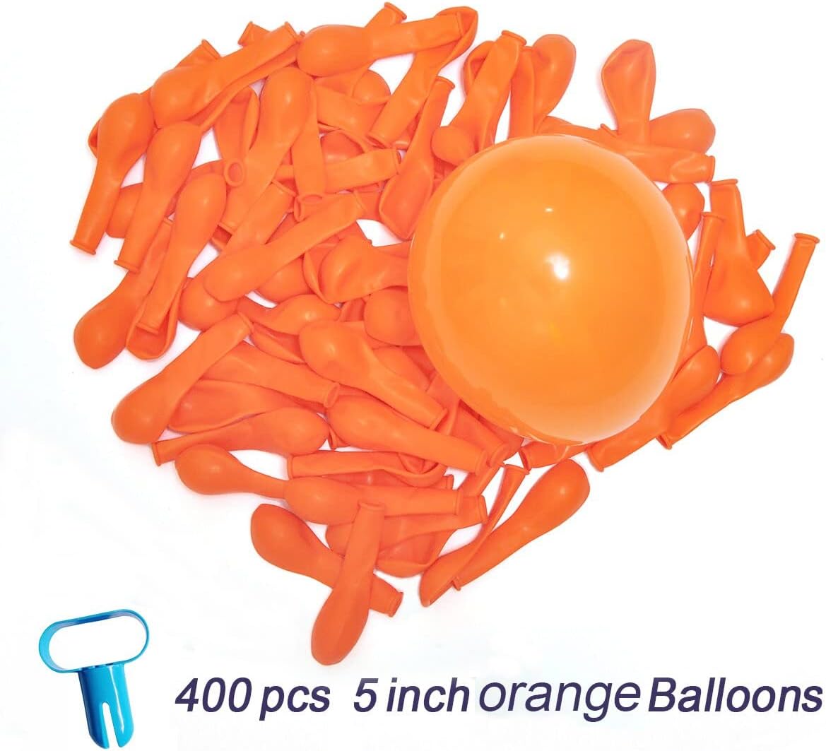 400 Pack 5 Inch Orange Latex Balloons Helium Balloons Party Balloons Decorations Supplies