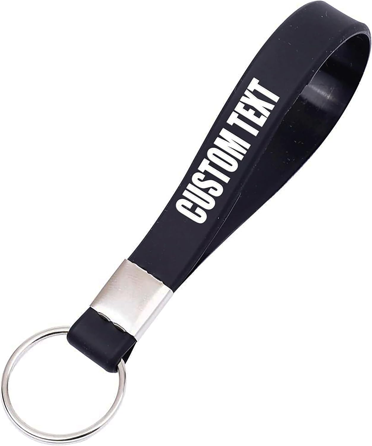 50 Custom Keychains Silicone Personalized Keyrings Customized Bulk for Events, Awareness, Motivation Customizable