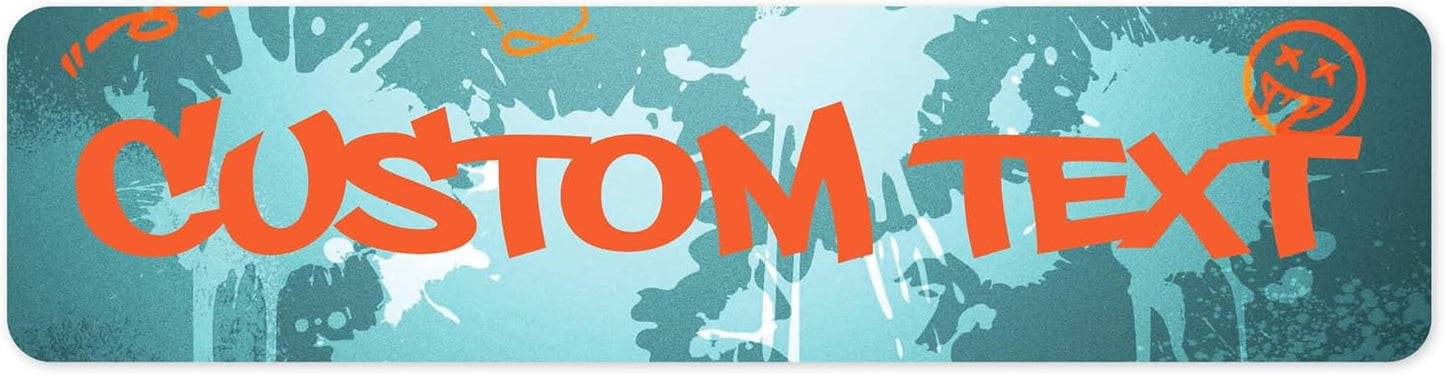 Custom Sign, Custom Street Sign, 11 Font Colors, 13 Font Styles, 4 Hole Options, 22 Sizes, 8x32 Inches, Rust Free DiBound, Fade Resistant, Made in USA by My Sign Center (Graffiti)