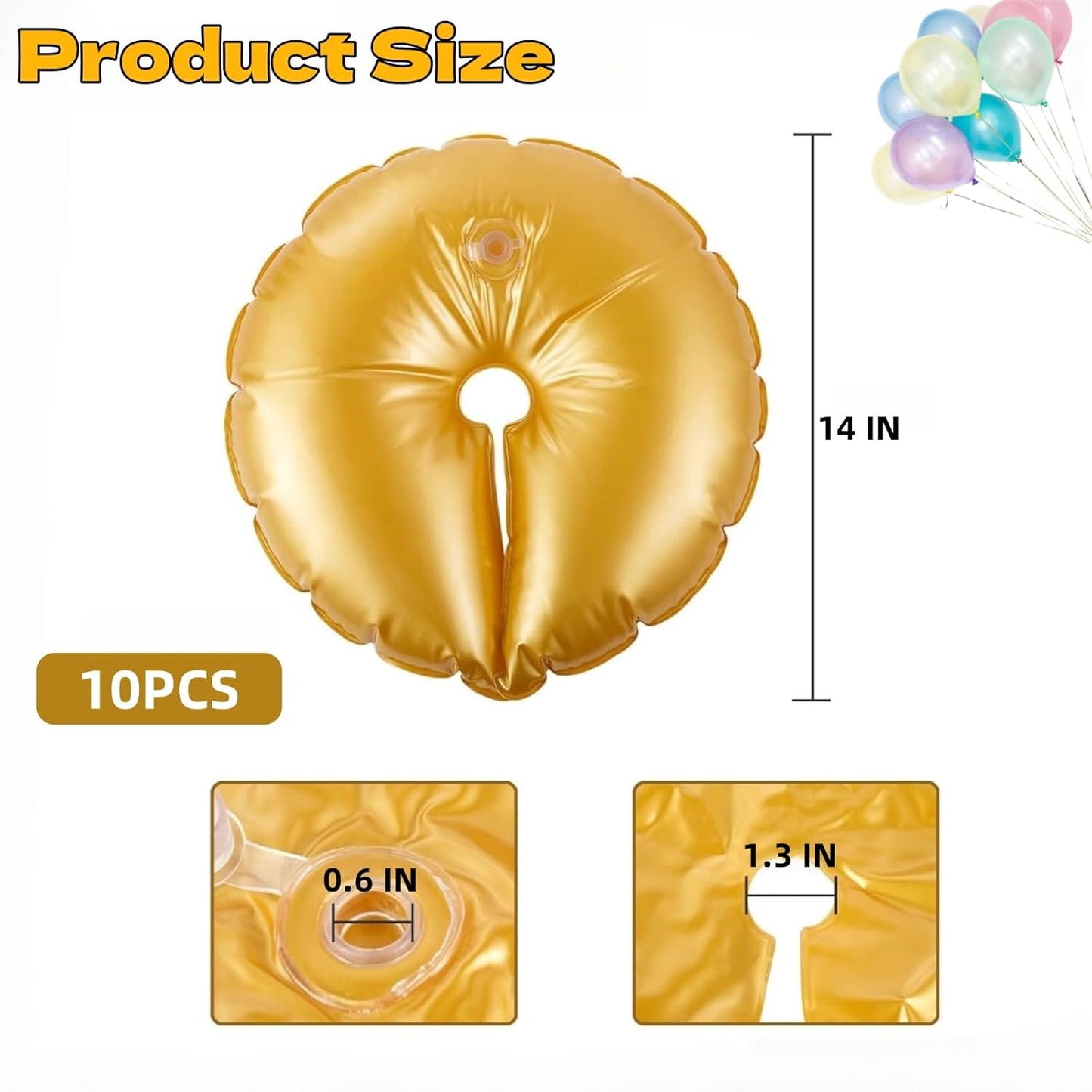 10 Pcs Gold Water Weight Bags for Arch Stand Base – Heavy Duty Fillable Backdrop Stand Weights for Wedding Party Balloon Arch, Metal Arch Frame Base, Thickened Water-Fill Bags