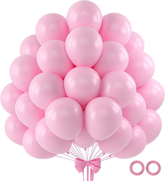 110pcs Pastel Pink Balloons 12 Inch Light Pink Latex Balloon Garland Arch Kit for Birthday Baby Shower Anniversary Graduation Wedding Party Decorations