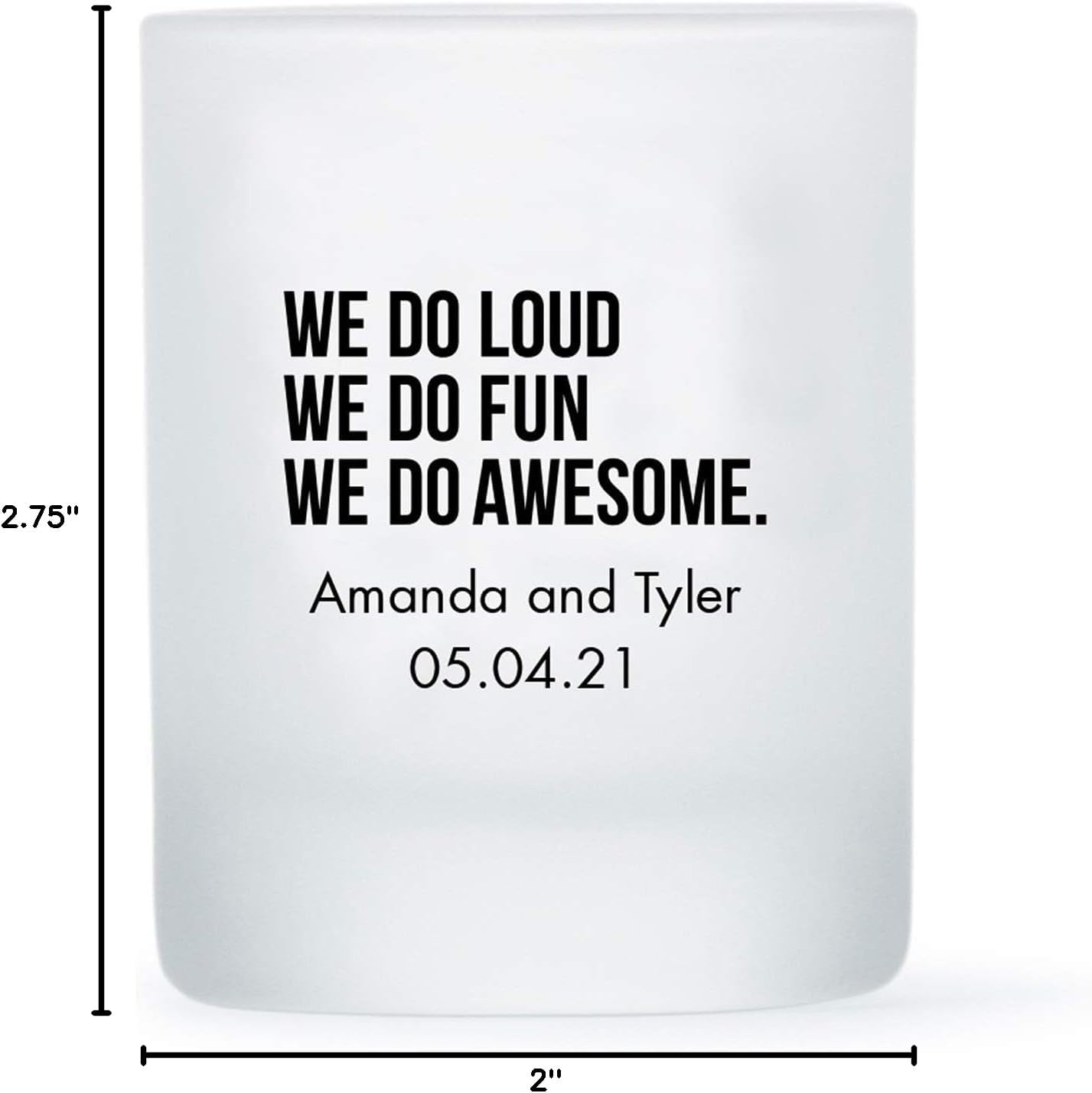 WEDDINGSTAR Personalized 3oz Frosted Shot Glass Customizable Full Color Print - 12 pack