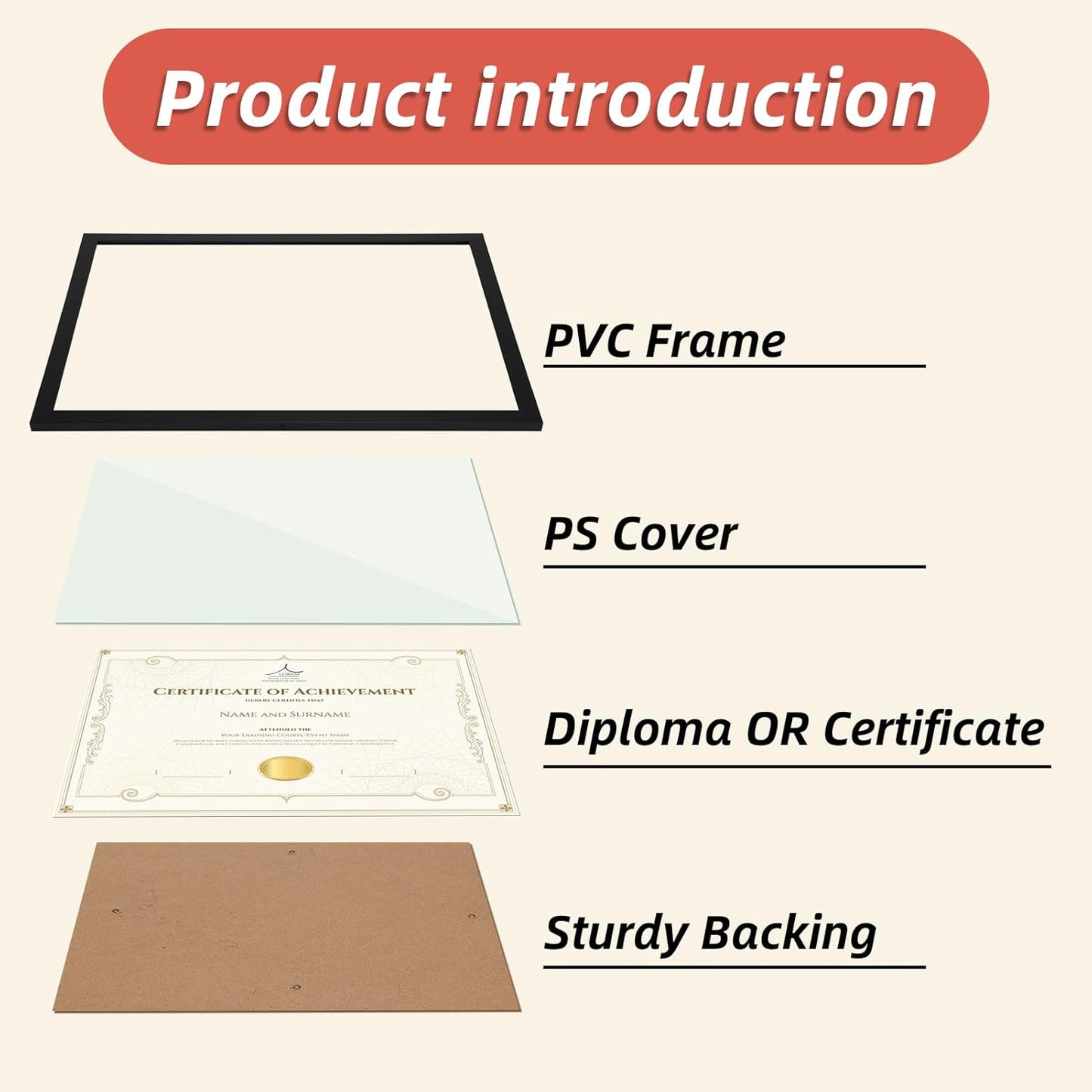 Rempry 8.5 x 11 Picture Frame Set of 16, Certificate Frames 8.5 by 11, Black Photo Frame for Diploma Document, Tabletop and Wall Display