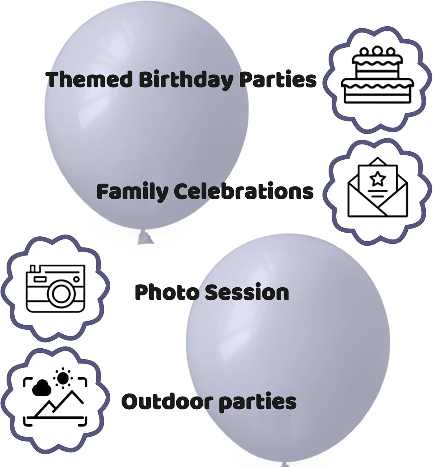 110pcs Dusty Blue Balloon 12 Inch, Blue Latex Balloons for Birthday Party Baby Shower Wedding(with 2 Ribbons).