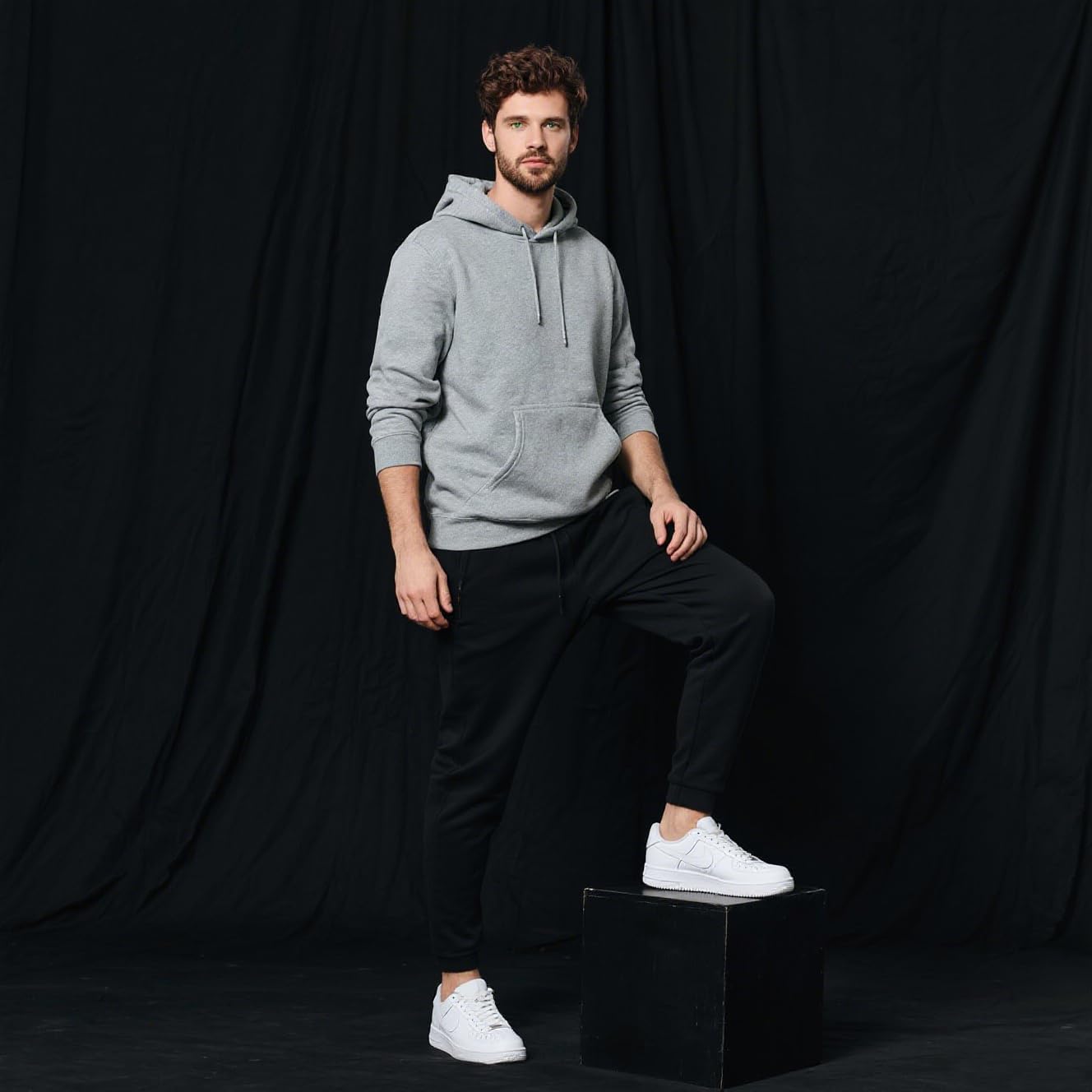 Black Backdrop for Photography Portrait Background Screen for Photo Backdrop Video Photography Studio (8x10ft, Black)