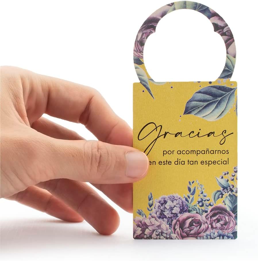 Summer-Ray 50pcs Gracias Mini Champagne Mini Wine Bottle Weding Party Favors Tags (Shimmering Gold)