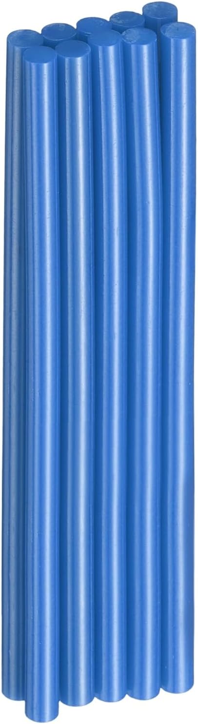 HARFINGTON 10pcs Hot Glue Sticks 0.28" Dia x 5.91" Long EVA Mini Hot Melt Adhesive Glue Stick for Hot Melt Gun Wood Plastic Glass Flowers Fabrics Foam, Blue