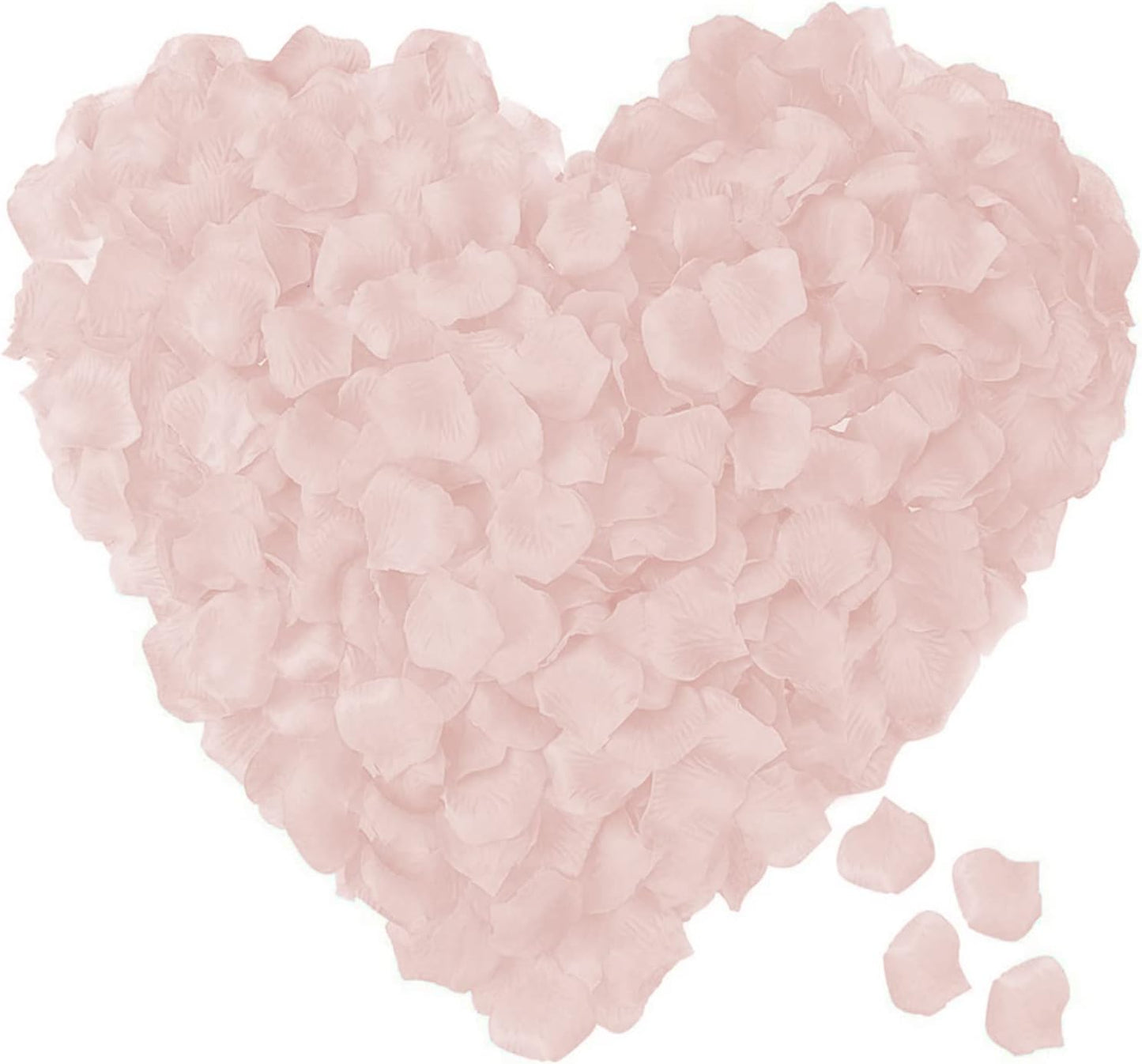 ocharzy 1000pcs Rose Petals Artificial Silk Flower Rose Petals for Wedding Decorations, Romantic Night, Valentine's Day, Parties, Events (Champagne Like Pink)