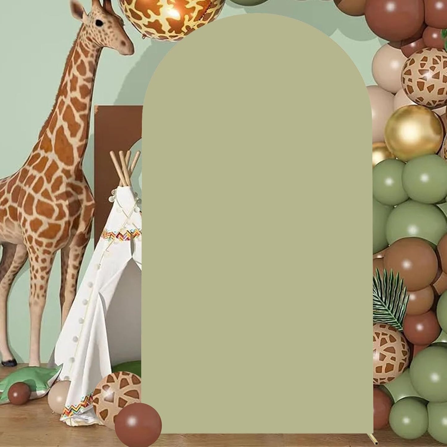 Sage Green Arch Cover Wedding Arch Stand Covers 4FT Arched Backdrop Cover Spandex Arch Covers Stretchy Backdrop for Arch Wall Panels Chiara Back Drop Cover Baby Shower Party Decorations