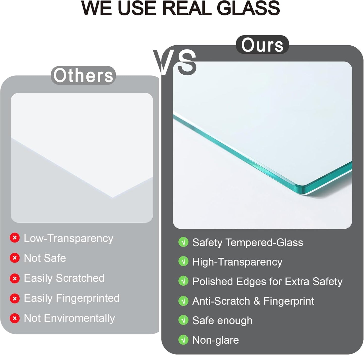 10x10 Picture Frame Set of 2, Real Glass and Rustic Brown Collage Frame, Display Pictures Four Opening 4x4 With Mat or 10 x 10 Without Mat for Wall Hanging or Tabletop