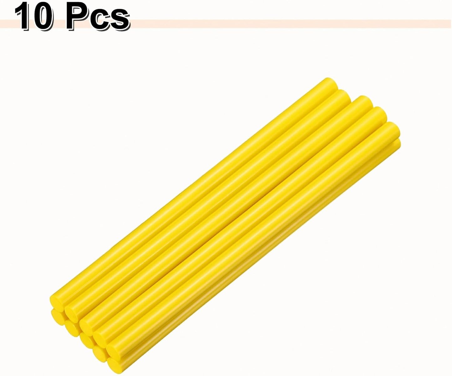 HARFINGTON 10pcs Hot Glue Sticks 0.43" Dia x 9.84" Long EVA Mini Hot Melt Adhesive Glue Stick for Hot Melt Gun Wood Plastic Glass Flowers Fabrics Foam, Yellow