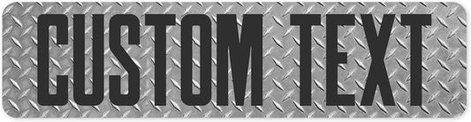 Custom Sign, Custom Street Sign, 11 Font Colors, 13 Font Styles, 4 Hole Options, 22 Sizes, 8x32 Inches, Rust Free DiBound, Fade Resistant, Made in USA by My Sign Center (Diamond Metal)