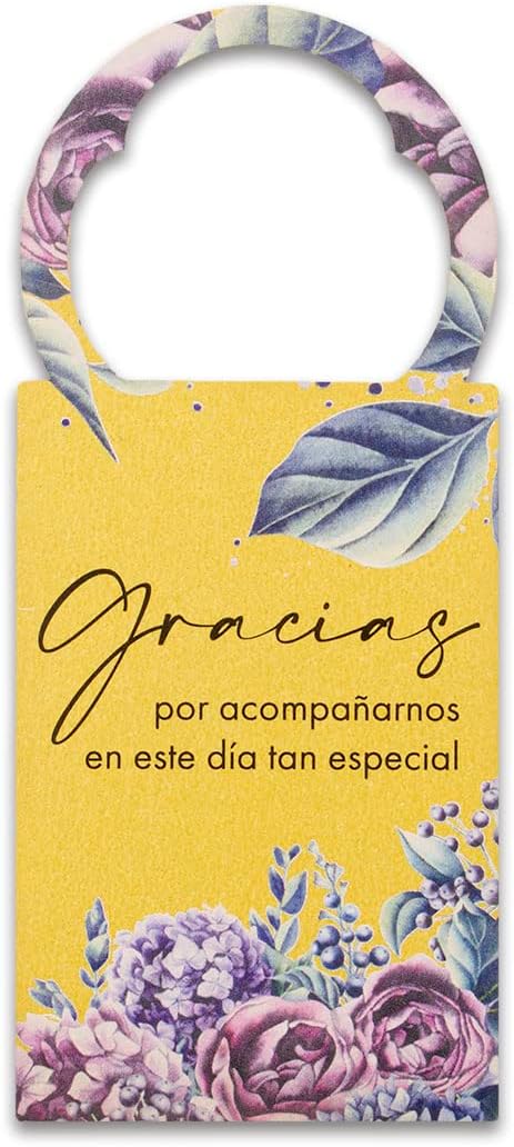 Summer-Ray 50pcs Gracias Mini Champagne Mini Wine Bottle Weding Party Favors Tags (Shimmering Gold)