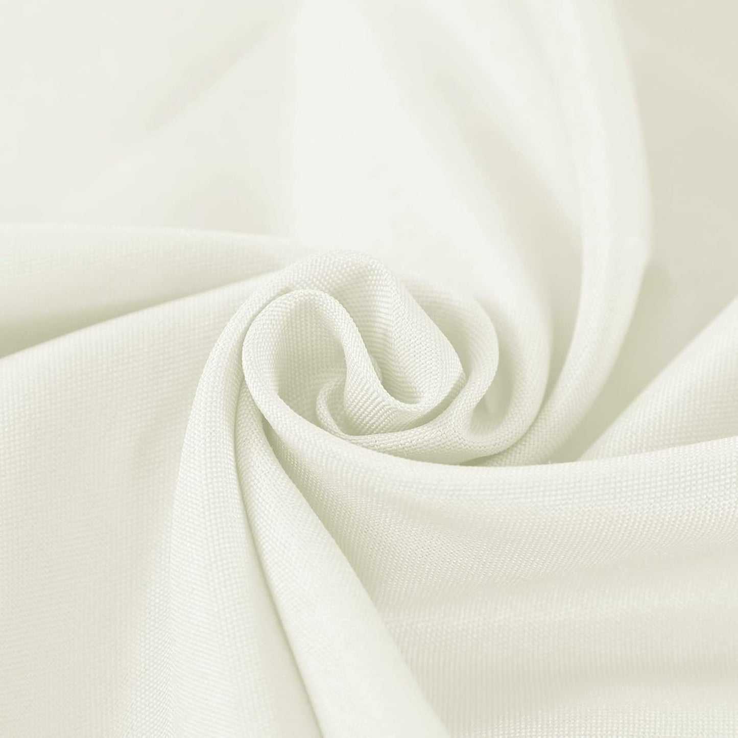 Fokitut 6 Pack Waterproof Round Tablecloth, 90 Inch, Stain Resistant and Wrinkle Polyester Table Cloth, Fabric Table Cover for Kitchen Dining, Wedding, Party, Holiday Dinner-Ivory