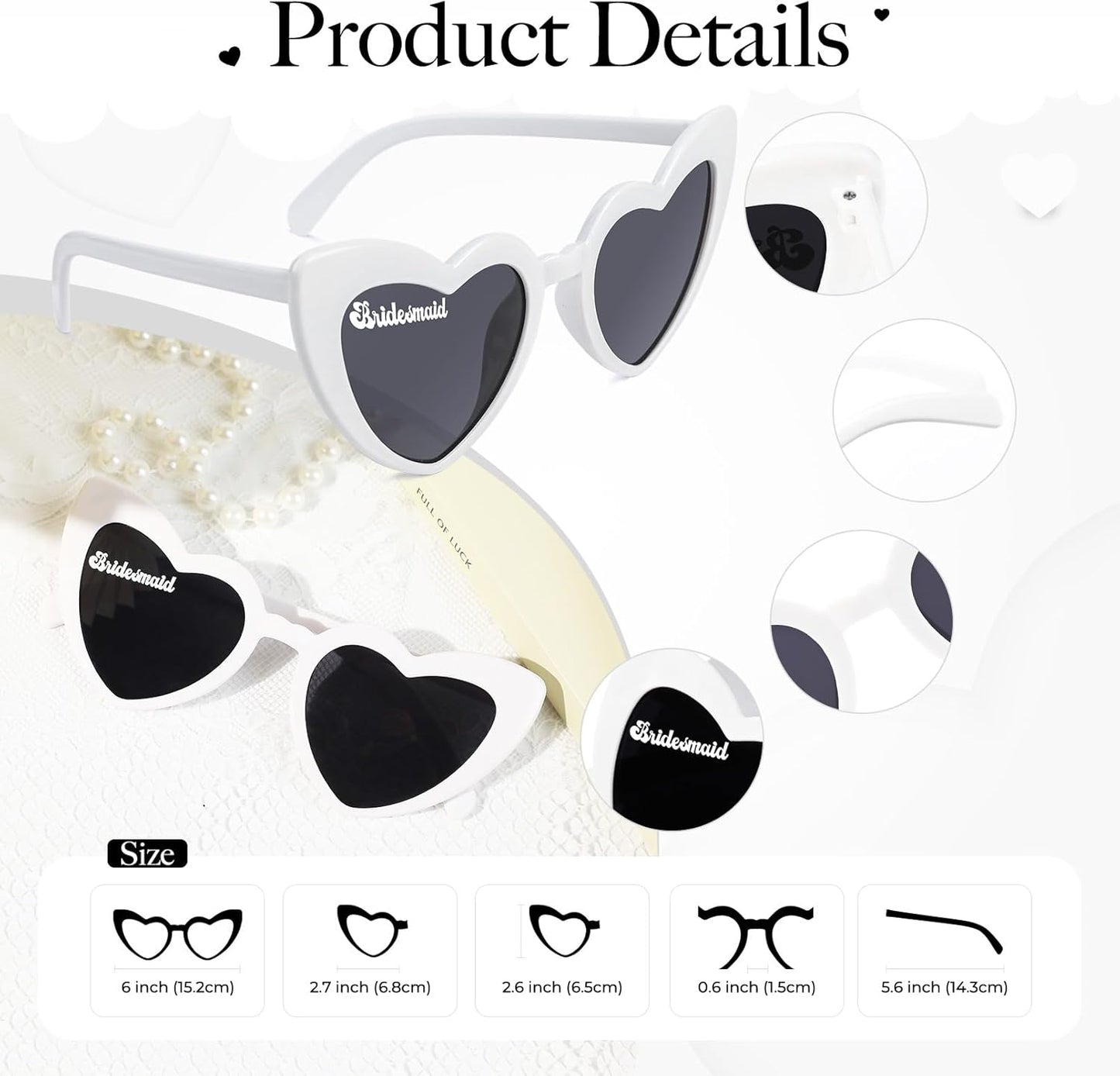 YOGFIT Heart Sunglasses for Women Fashion Classic Love Eye Protection Sunglasses Vintage Cute Heart Sunglasses