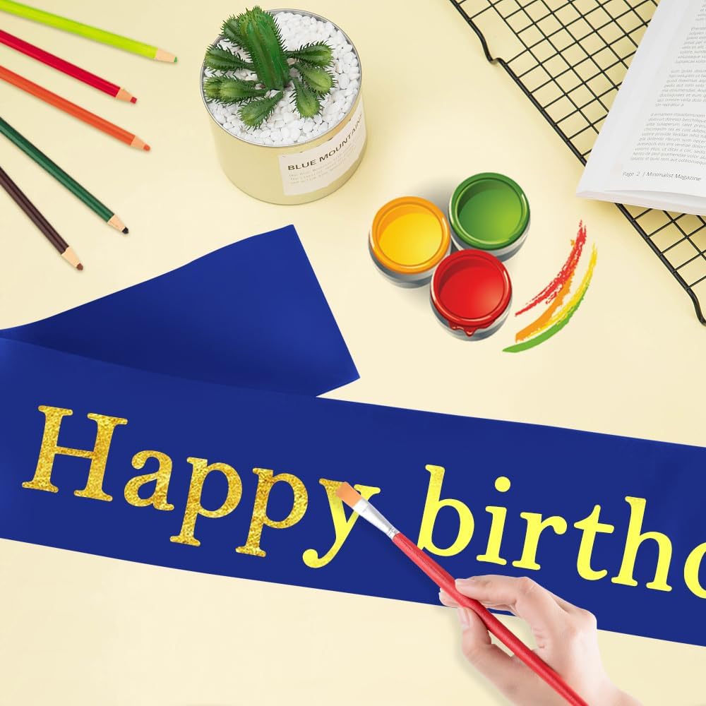 Blank Sash 16 PCS Sashes DIY Satin Sash Chair Sashes Scout Sash President Sash Senior Sash Scout Sash Wedding Party Sash