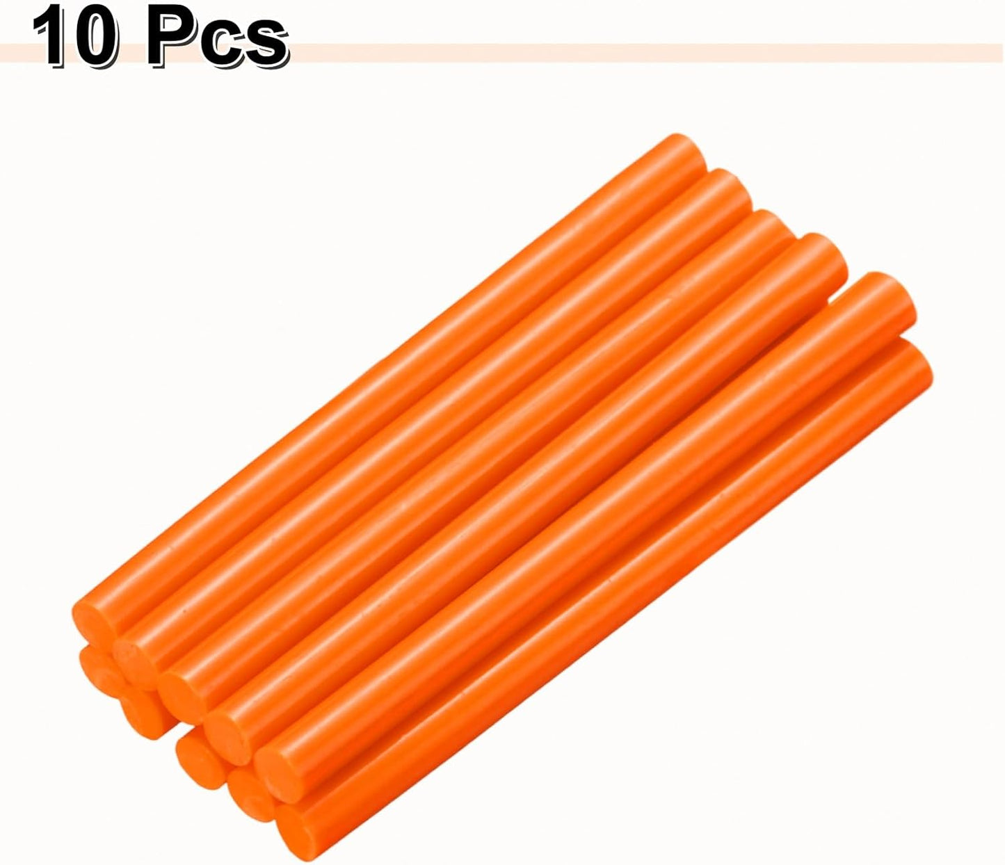 HARFINGTON 10pcs Hot Glue Sticks 0.28" Dia x 3.94" Long EVA Mini Hot Melt Adhesive Glue Stick for Hot Melt Gun Wood Plastic Glass Flowers Fabrics Foam, Orange