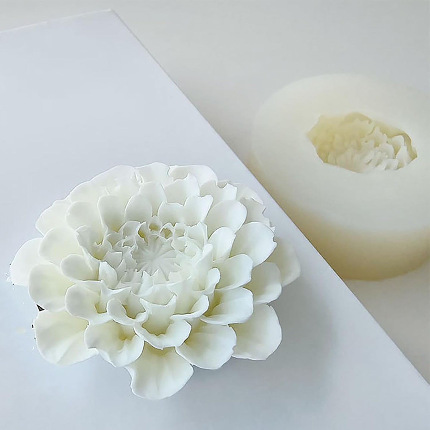 Large Flower Succulent Candle Mold Resin Casting Silicone Molds for Home Decor & Candle Making Wave Spiral Mold