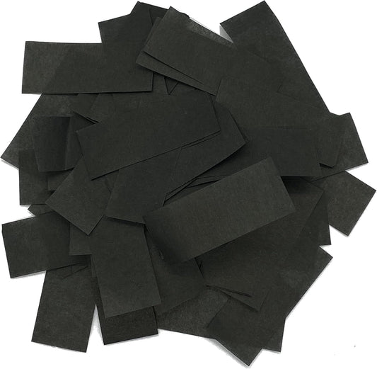 Black Biodegradable Confetti - Rectangular Flame-Resistant Tissue Paper Confetti for Cannon and Launcher use – Best for Gender Reveal, Concerts and Parties - 20 lb, 320 oz