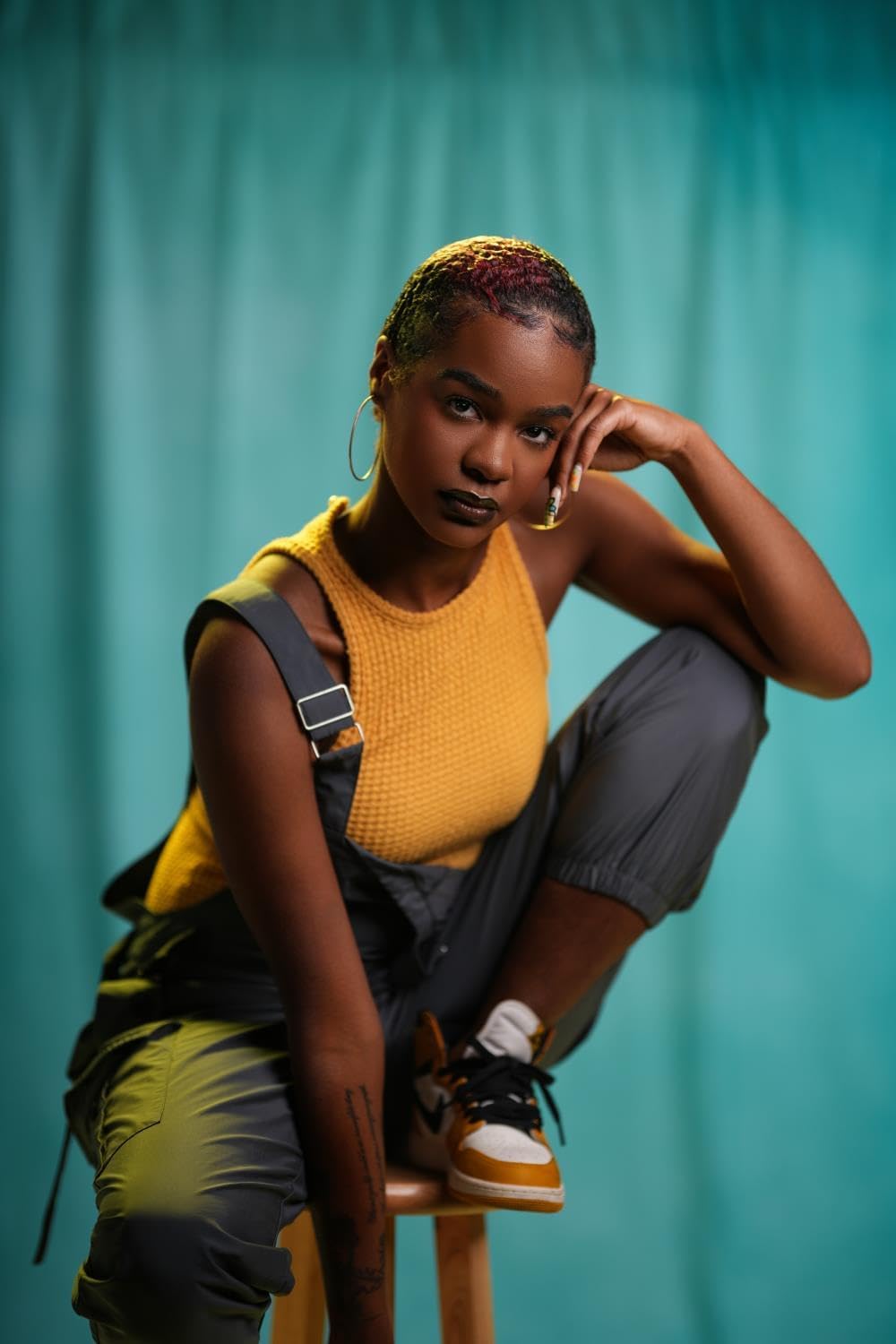 Kate Cyan Photography Backdrop Blue Green Abstract Portrait Headshot Background Photo Video Studio Props 5x7ft