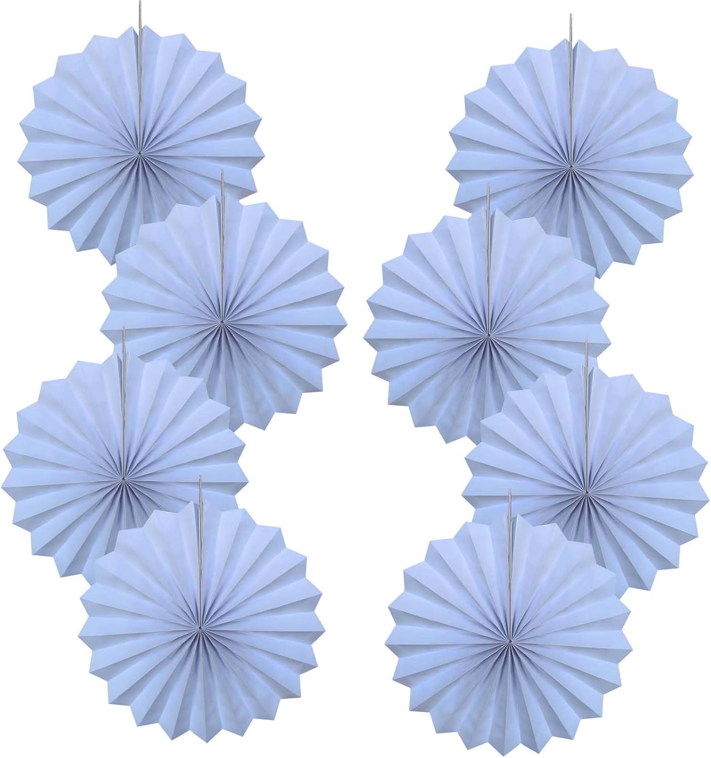 White Party Decorations,Wedding Decorations for Party Events Accessories,White Birthday Decor,Anniversary Decorations,Birthday Decorations for Men 12in Hanging Paper Fans 30 Color DIY Set(White)