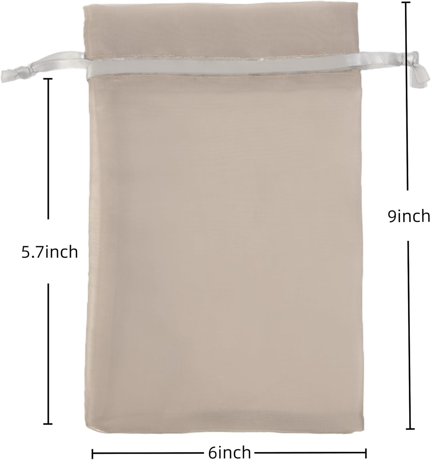 20 Pcs Champagne Small Organza Bags 6X9 inch for Wedding Favors with Drawstring, Mini Mesh Gift Bags Jewelry Pouch for Candy Bridal Shower Party Favor Baby Shower Christmas