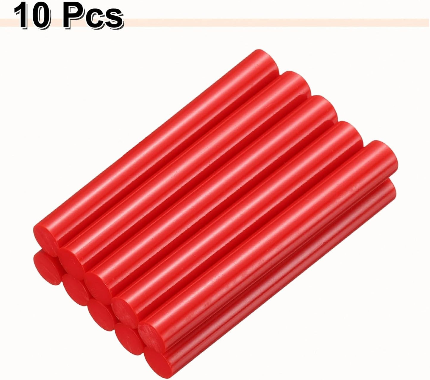 HARFINGTON 10pcs Hot Glue Sticks 0.43" Dia x 3.94" Long EVA Mini Hot Melt Adhesive Glue Stick for Hot Melt Gun Wood Plastic Glass Flowers Fabrics Foam, Red