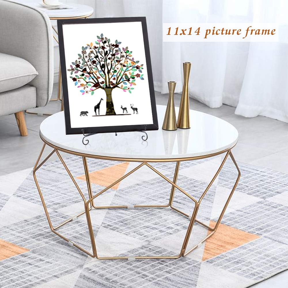 (4 Pack)Iron Display Stand, Black Iron Easel Plate Display Photo Holder Stand, Displays Picture Frames,Decorative Plates and Art 12 Inch