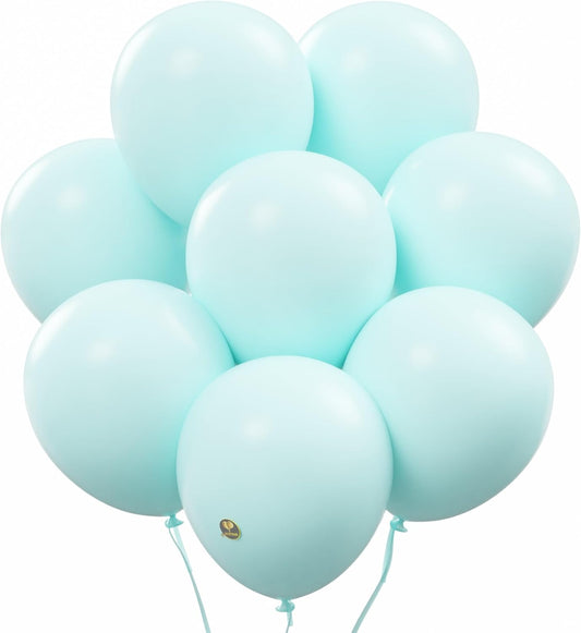 AFTERLOON® Biodegradable Balloons 24 pcs Pastel Mint 10 Inch, Matte Color Thickened Extra Strong Natural Latex Helium Float, Colorful Bulk Color ballon Globos Para Decoration De Fiestas Kids