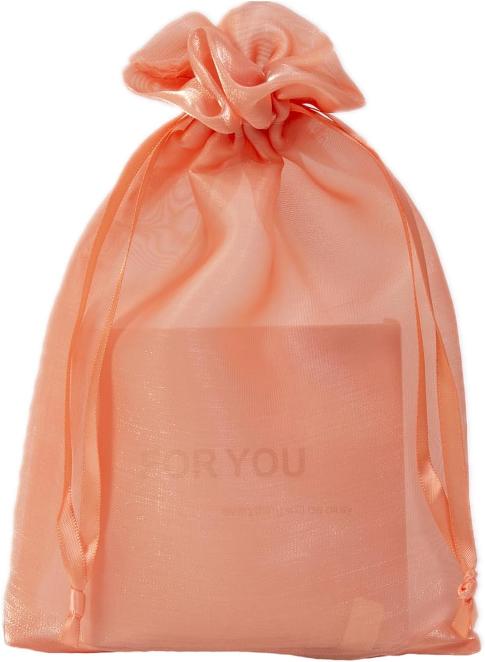 20 Pcs Orange Small Organza Bags 6X9 inch for Wedding Favors with Drawstring, Mini Mesh Gift Bags Jewelry Pouch for Candy Bridal Shower Party Favor Baby Shower Christmas