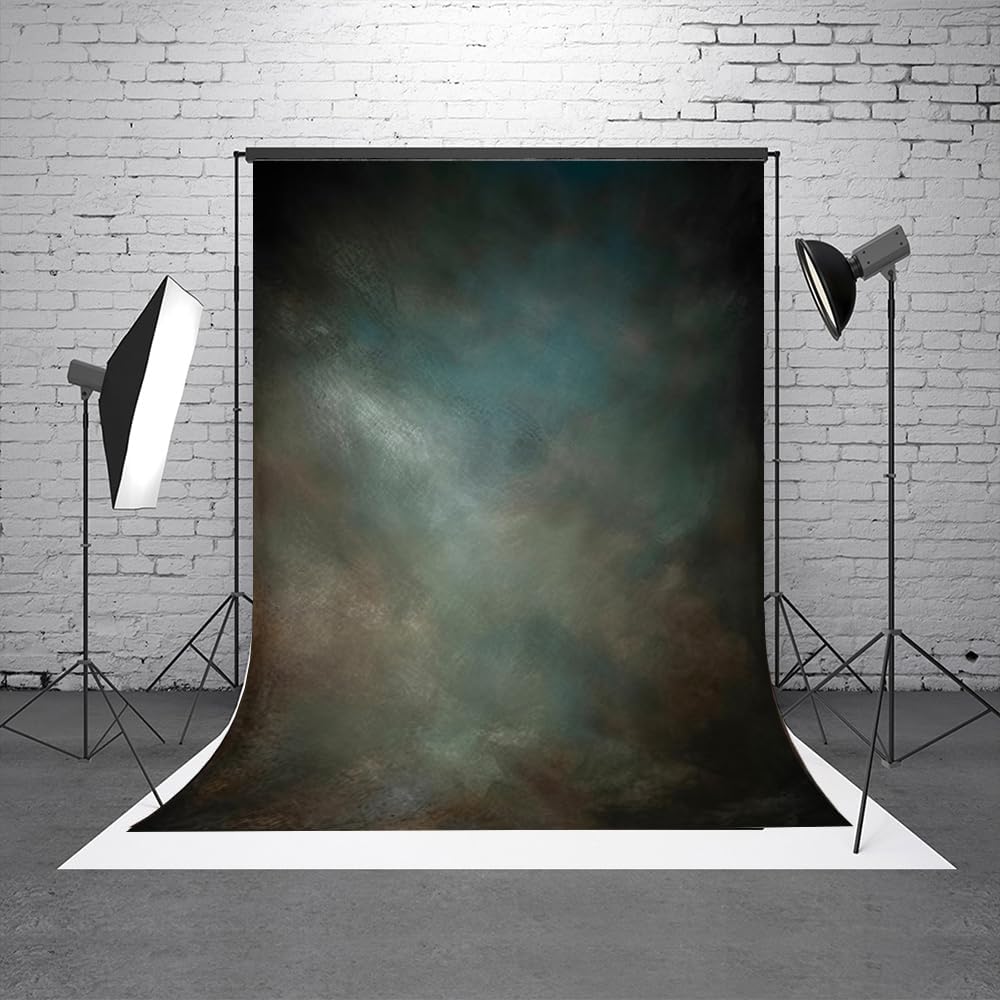 5x7ft Aqua Backdrops Portrait Backdrops for Photography Mottled Photo Background