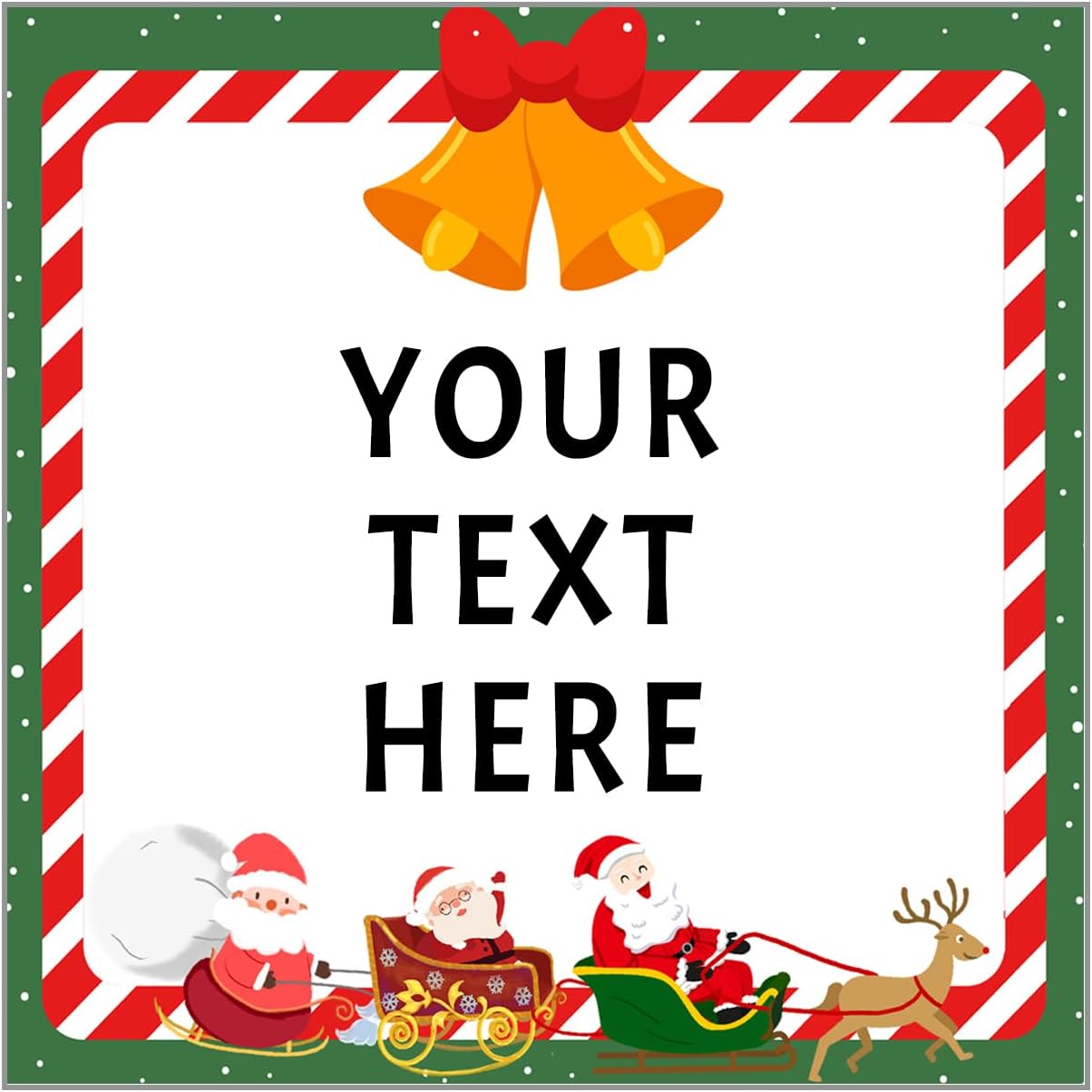 100-1000pcs Custom Stickers Merry Christmas Stickers Personalized Labels Adhesive Xmas Decorative Envelope Seals Stickers for Cards Gift Boxes(VSquare-12)