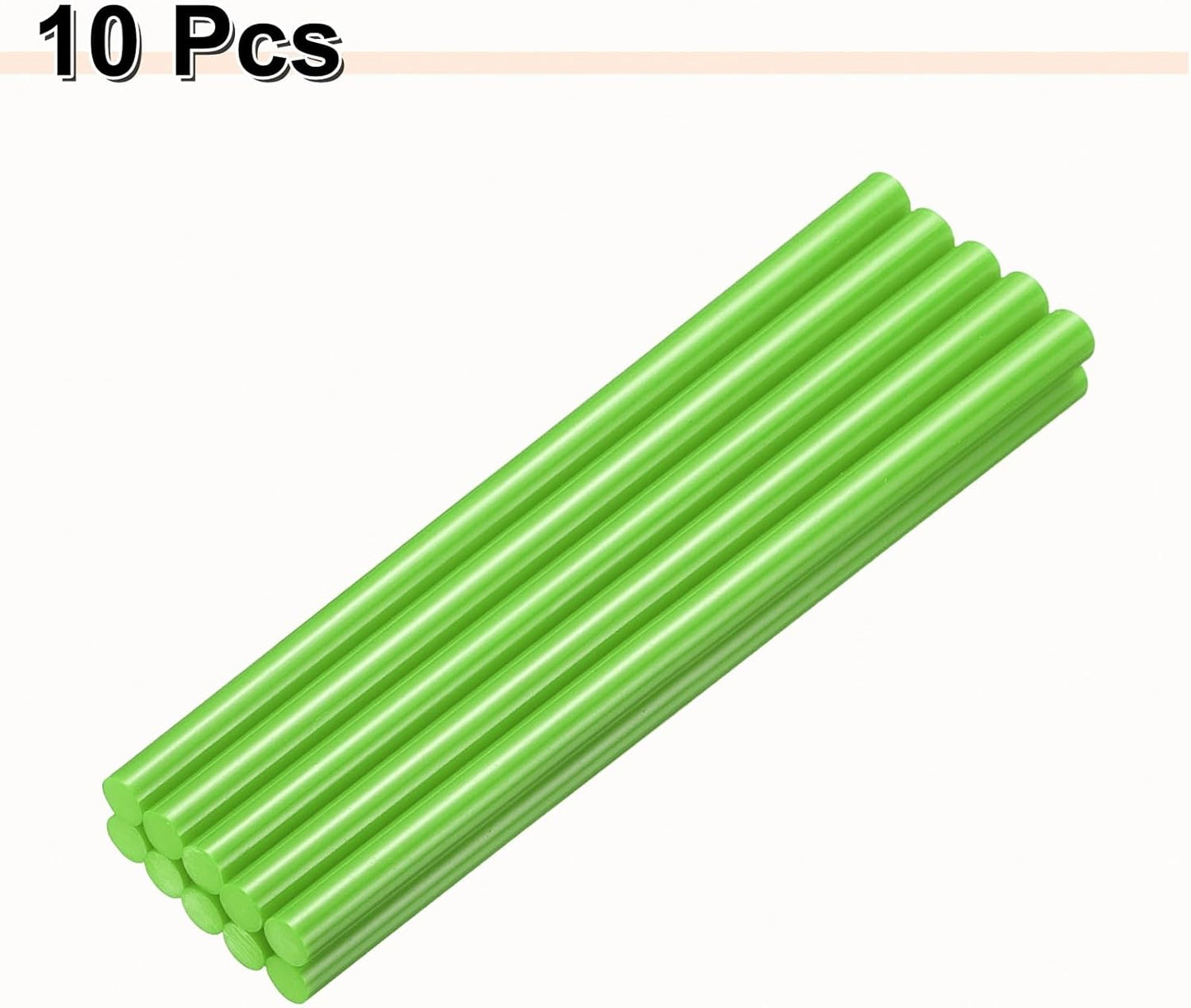 HARFINGTON 10pcs Hot Glue Sticks 0.43" Dia x 9.84" Long EVA Mini Hot Melt Adhesive Glue Stick for Hot Melt Gun Wood Plastic Glass Flowers Fabrics Foam, Light Green