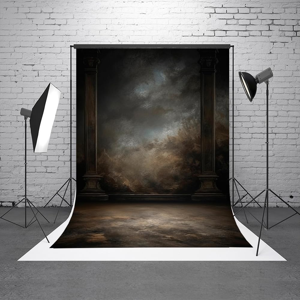 5x7ft Dark Vintage Photography Backdrops Portrait Photo Backdrop Wedding Bridal Show Birthday Background for Studio Props