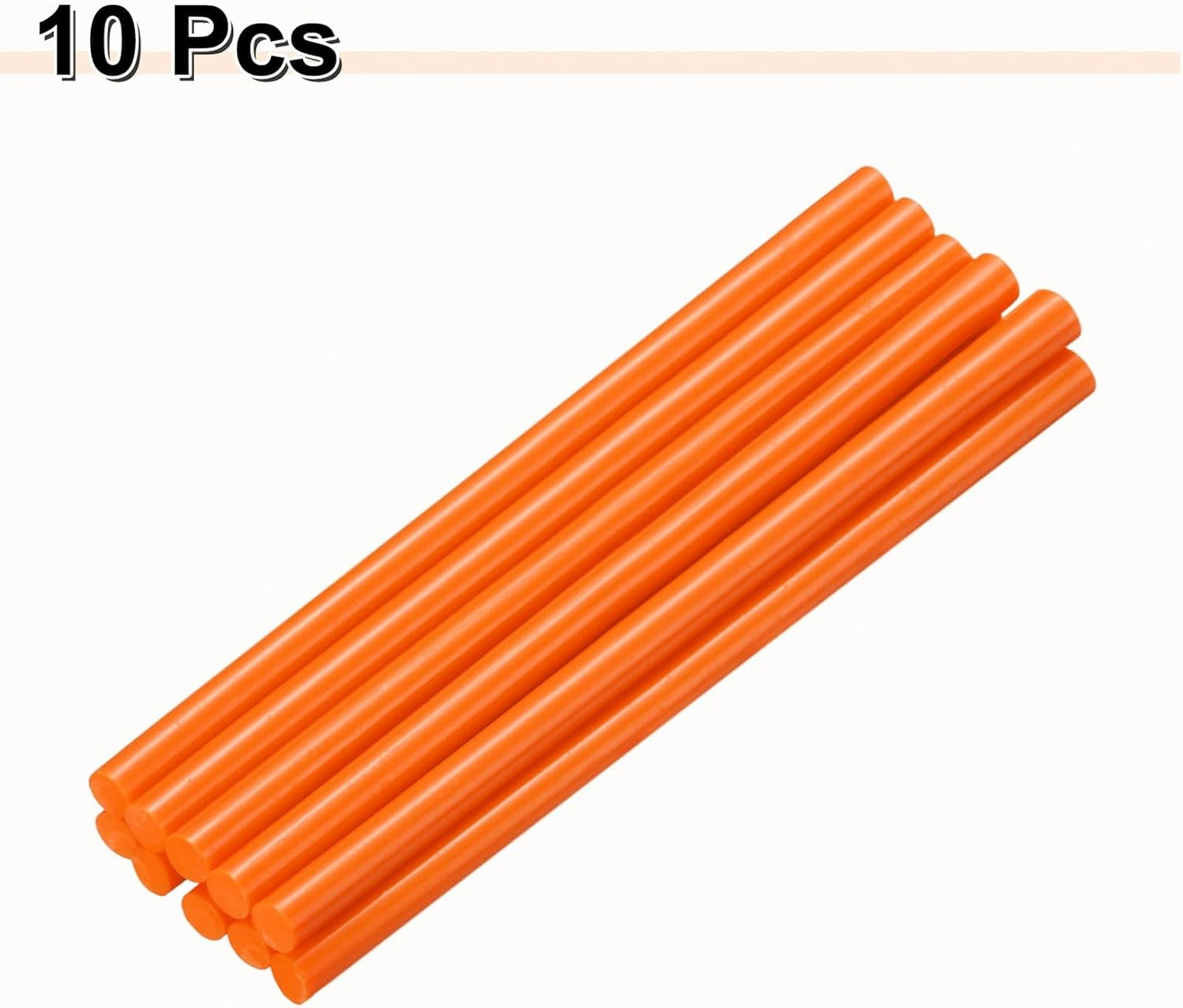 HARFINGTON 10pcs Hot Glue Sticks 0.28" Dia x 5.91" Long EVA Mini Hot Melt Adhesive Glue Stick for Hot Melt Gun Wood Plastic Glass Flowers Fabrics Foam, Orange