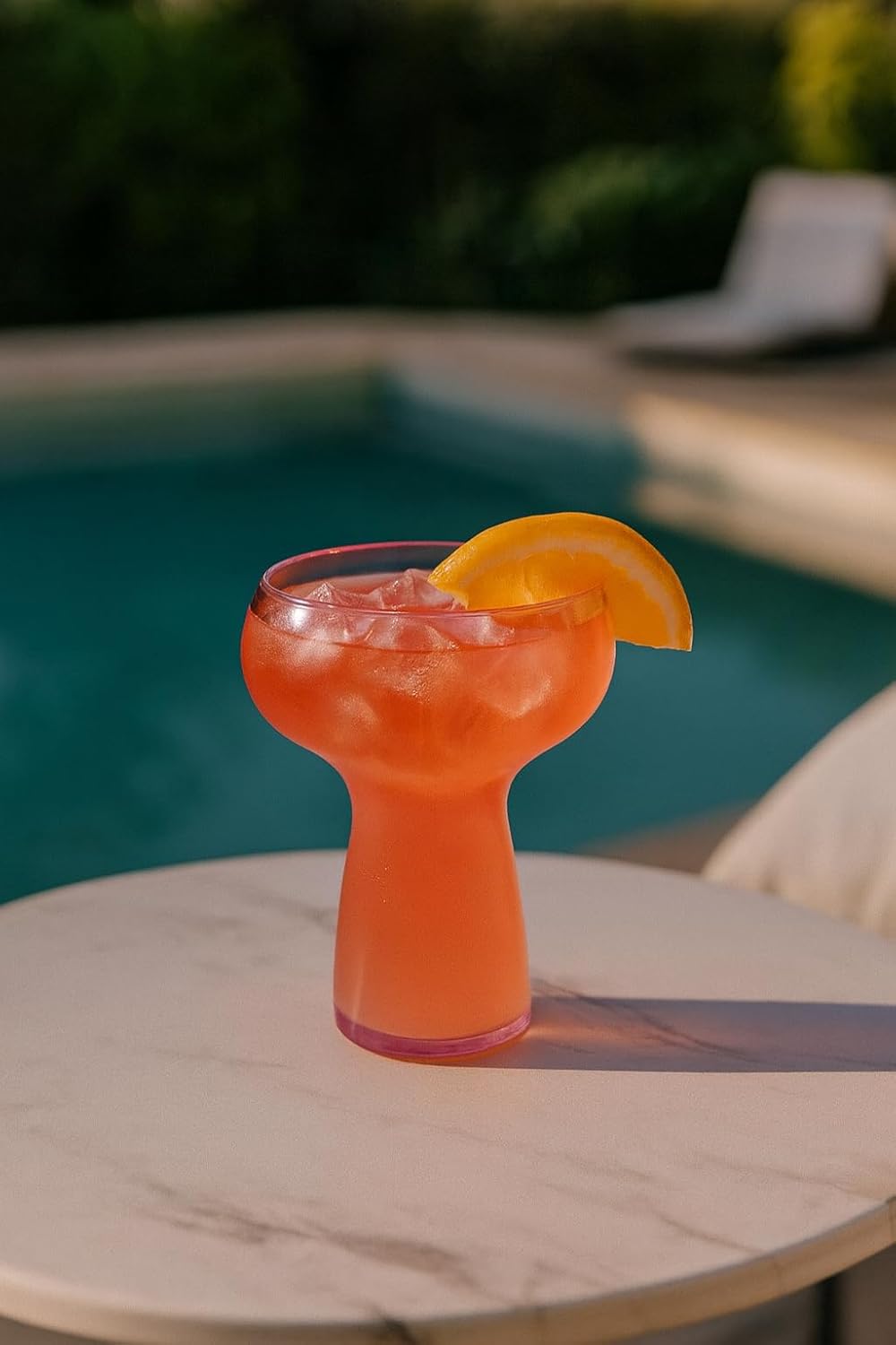 Lunara Clear Plastic Margarita Glasses, 11 oz, Set of 40, Disposable Party Cups for Cocktails (Pink Clear)