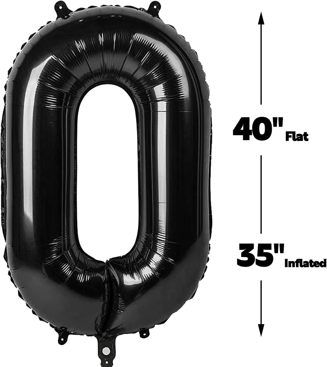 Black Number 40 Balloon, 40 Inch, Birthday Party Decorations, Anniversary & Graduation Supplies