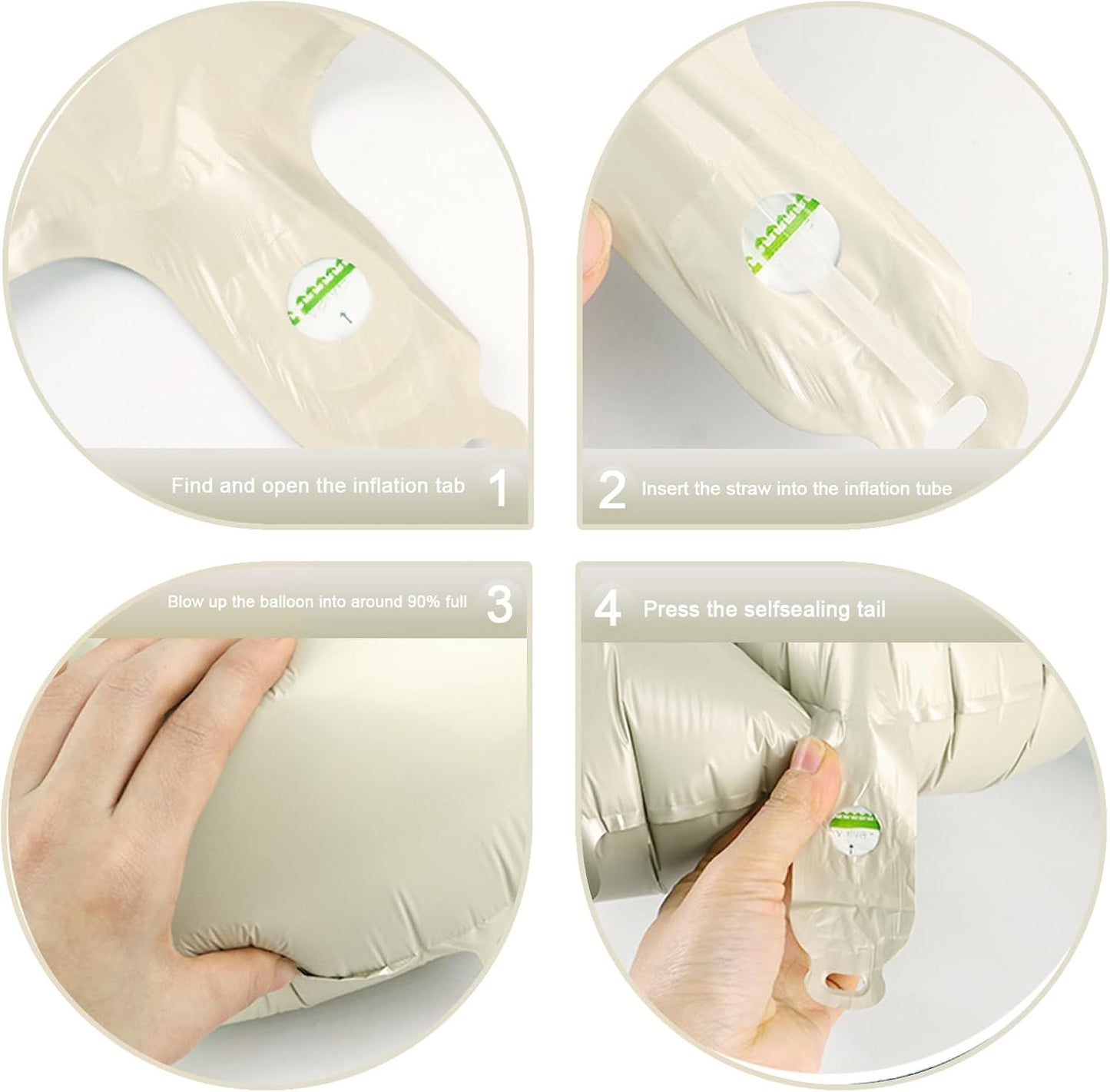 Cream White Number 7 Birthday Balloon 40 Inch, Digital Balloons for 7 17 27 70 77 Party Celebration Decorations Supplies, Mylar Foil Numbers Balloon for Seven Wedding Anniversary