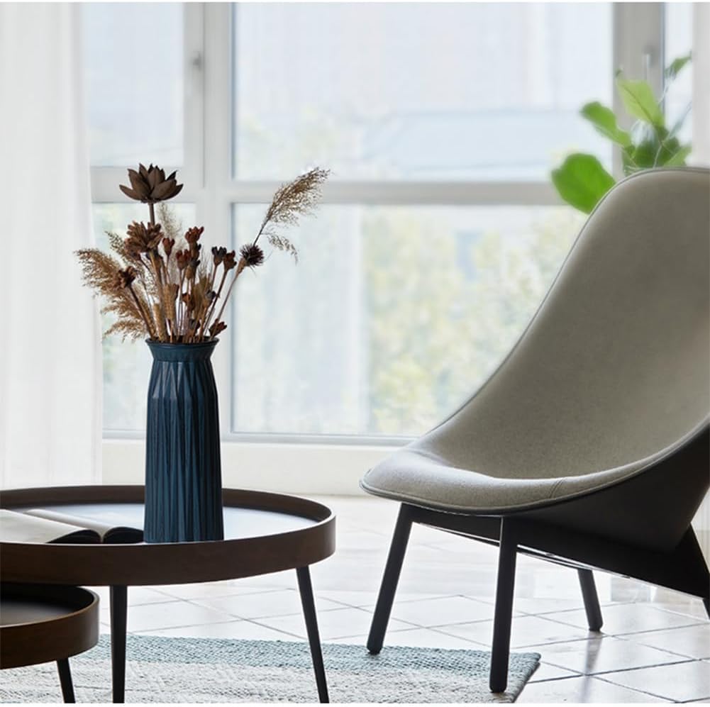 Blue Antique Vase, 12 Inches Elegant Vintage Glass Vase Rustic European Unique Chic Style for Tabletop, Kitchen, Office, Living Room Decoration