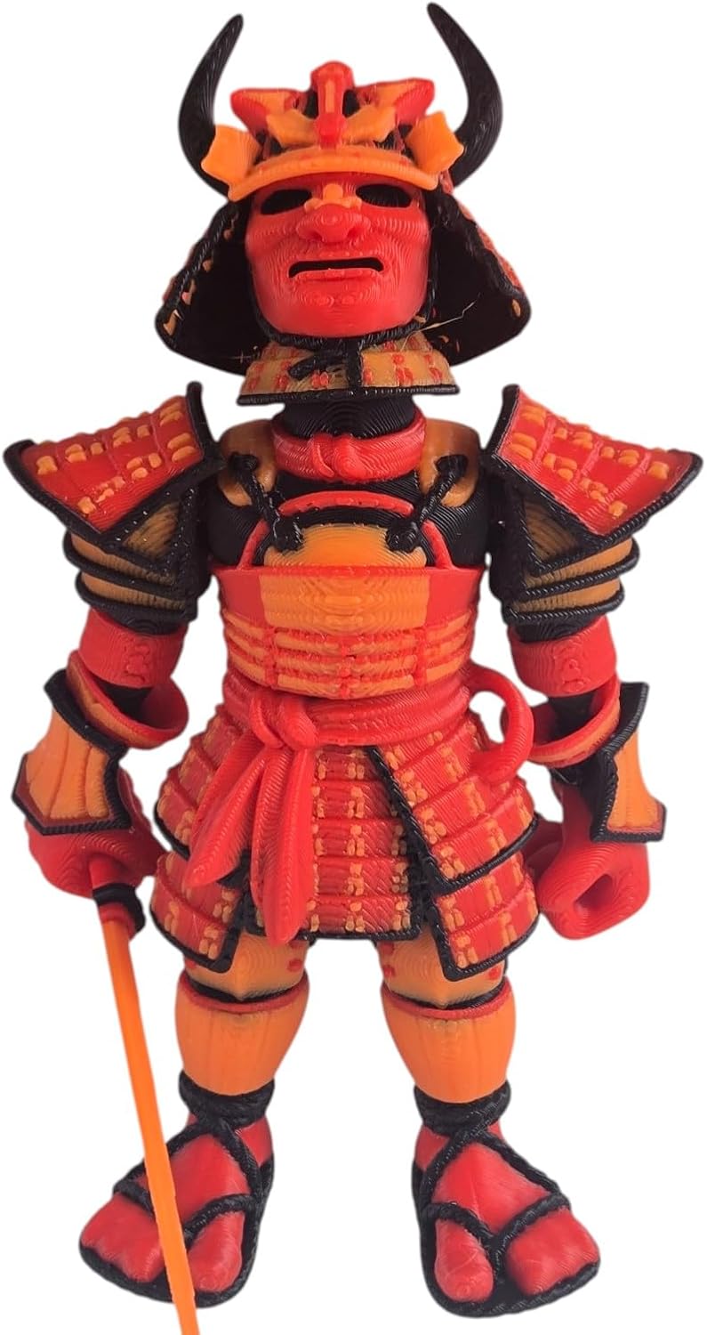 Articulated Samurai Figurine – Stunning 3D Printed Collectible – Iconic Warrior Design for Teens and Adults – 3D Printed in Canada